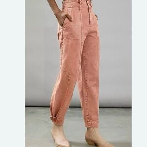 Anthropologie Othilia Ultra High Rise Seamed Tapered Vintage Style Retro Jeans
